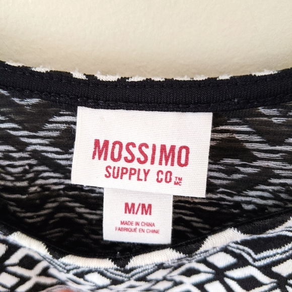 black & offwhite abstract print fit & flare dress - Picture 10 of 10